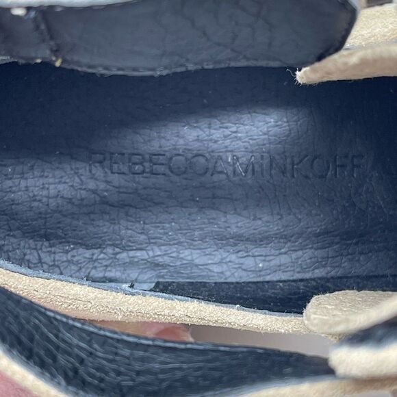 Rebecca Minkoff Abigail Taupe Suede Studded Buckle Ankle Booties Women’s US 9.5 - Picture 8 of 8